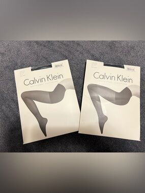 Calvin Klein Black Hosiery Matte Sheer Control Top Size B